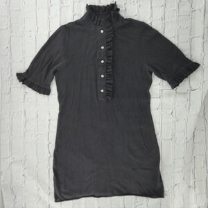 Tory Burch Black Tunic Silk/Cashmere Blend 3/4 sleeves Size M